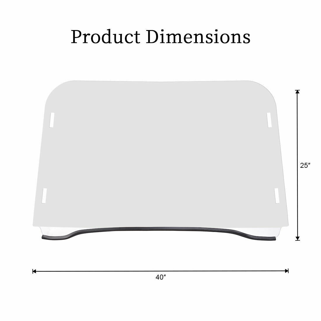 KEMIMOTO UTV Full Windshield PC For Polaris RZR 570 800/4 800S XP 900/4 2008-19