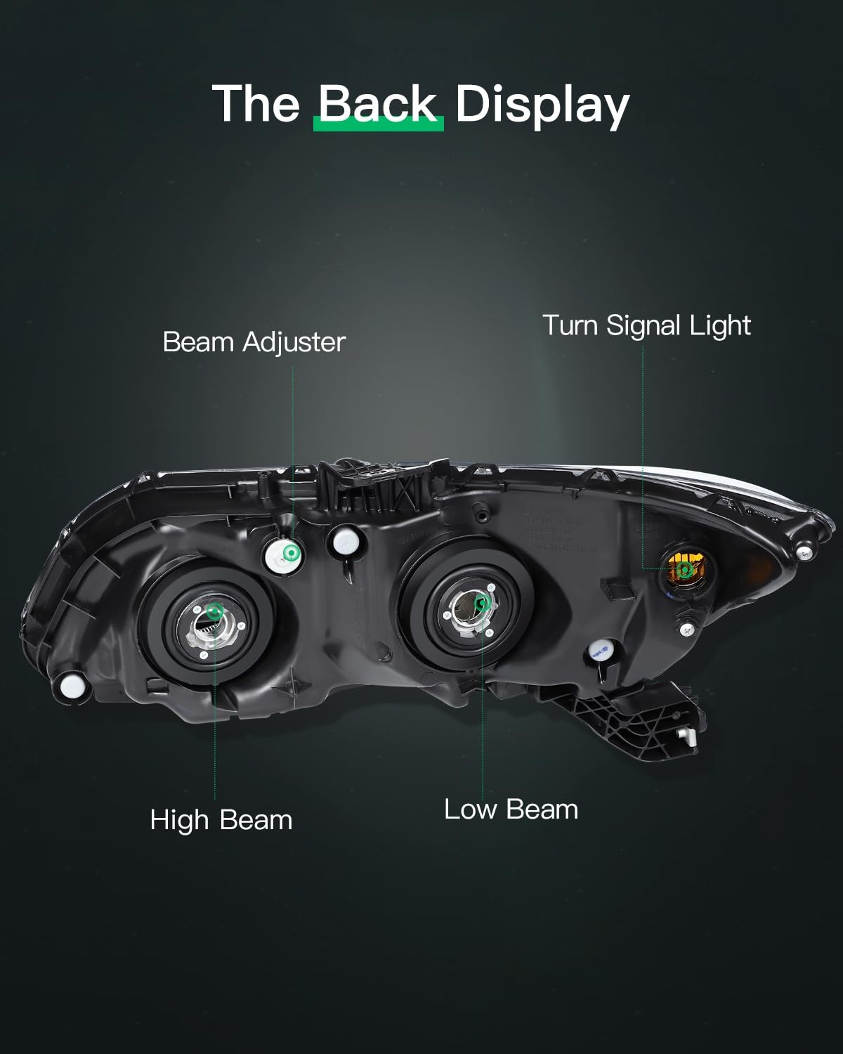 Headlight Assembly Replacement Fit 2012-2015 for Honda Civic Headlamp