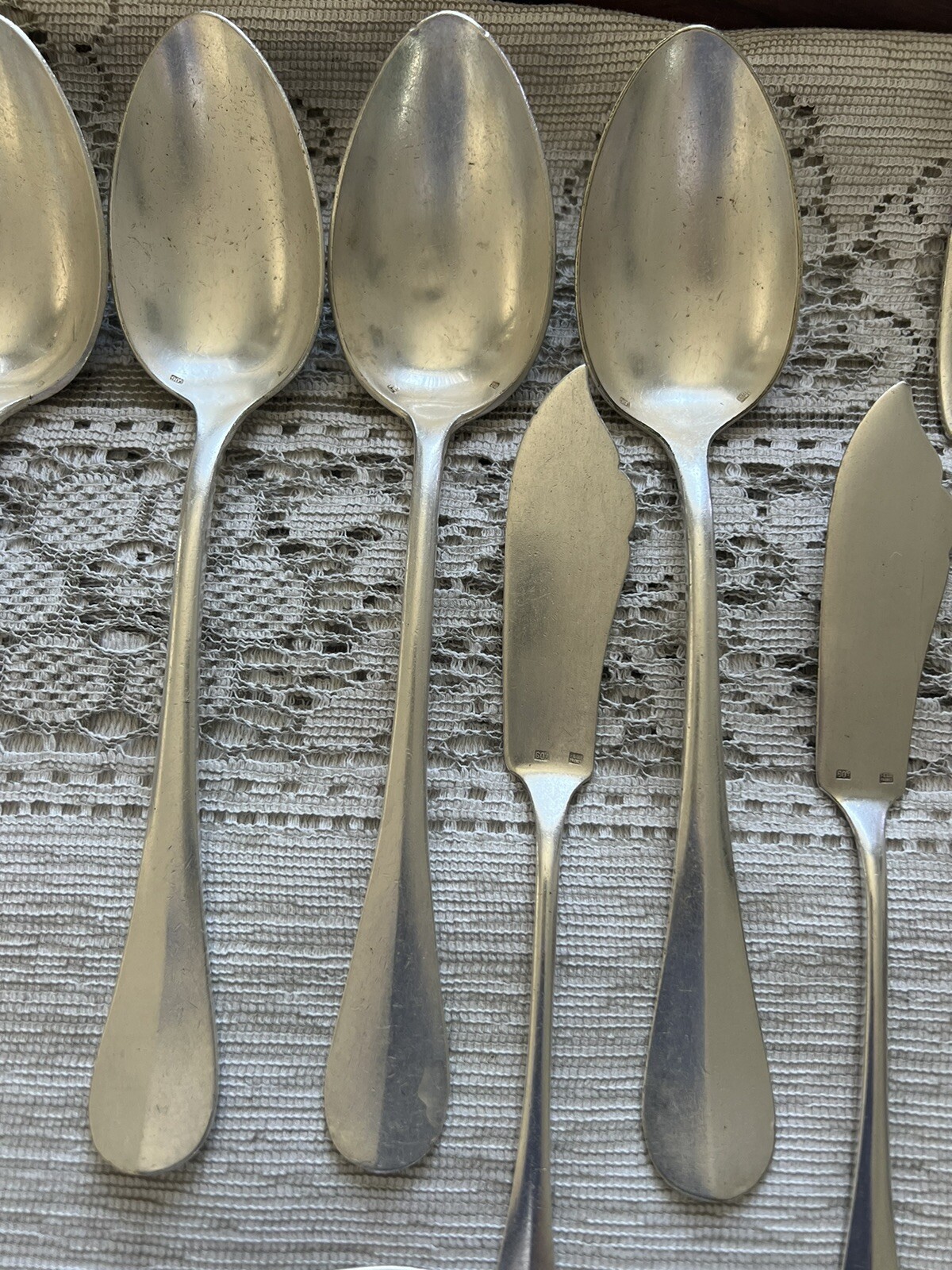 Antique Felix Freres 90/100/60 Silverplate Flatware Set of 22 Pc Toulouse France