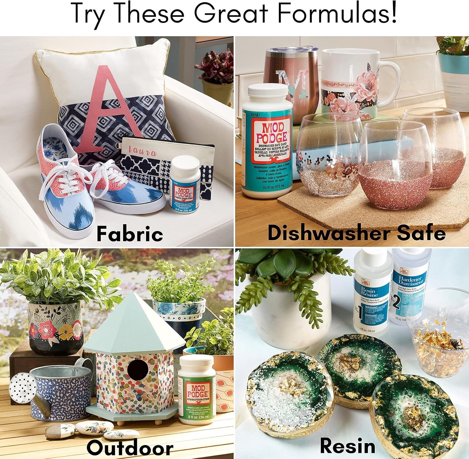 Mod Podge Matte Sealer, Glue & Finish: All-in-One Craft Solution- Quick Dry, ...