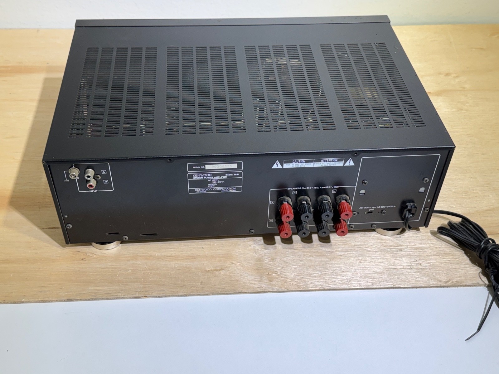 Vintage Kenwood M1D Stereo Power Amplifier | Does Not Work | For Parts or Repair