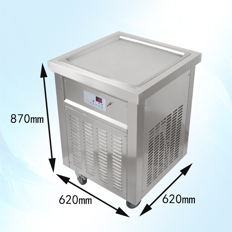 Kolice ETL 21"x21" Square Pan Fried Ice Cream Machine Roll Ice Cream Machine