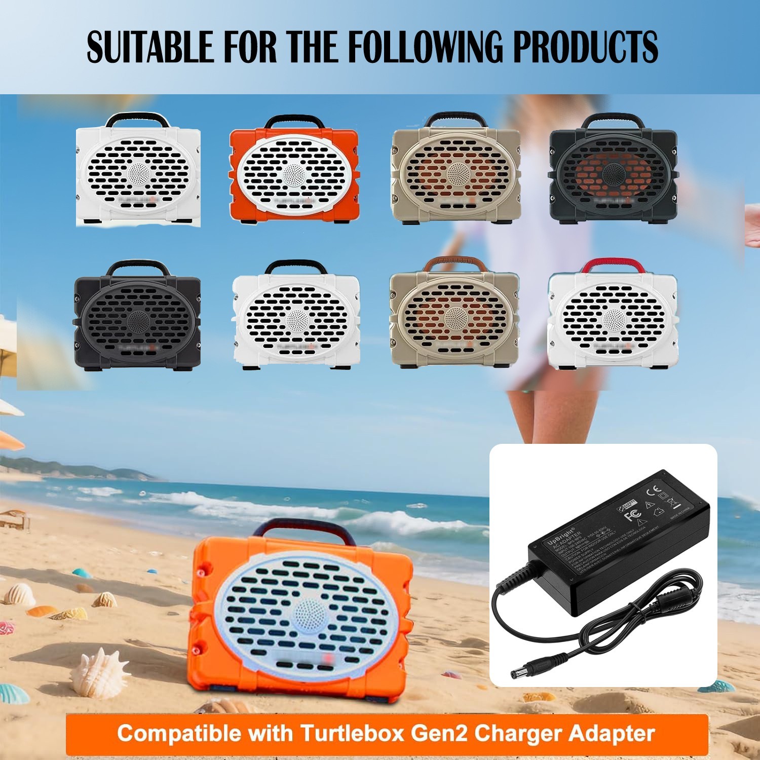 AC Adapter for Turtle Box Turtlebox Gen 2 Gen3 Loud Outdoor Portable 5.0 Speaker
