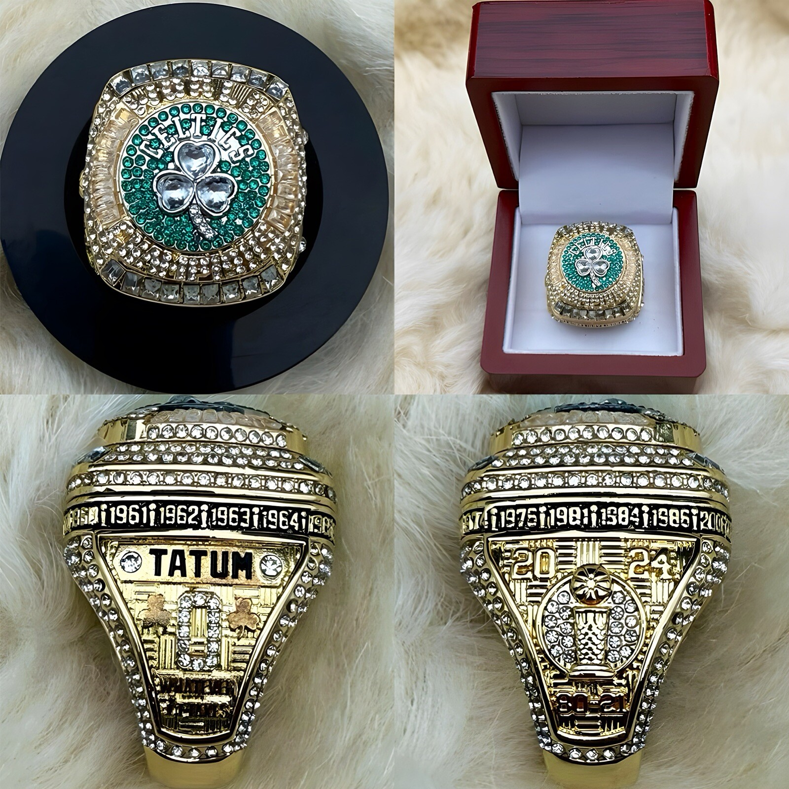2024 BOSTON CELTICS NBA CHAMPIONSHIP JAYSON TATUM JAYLEN BROWN + DISPLAY CASE