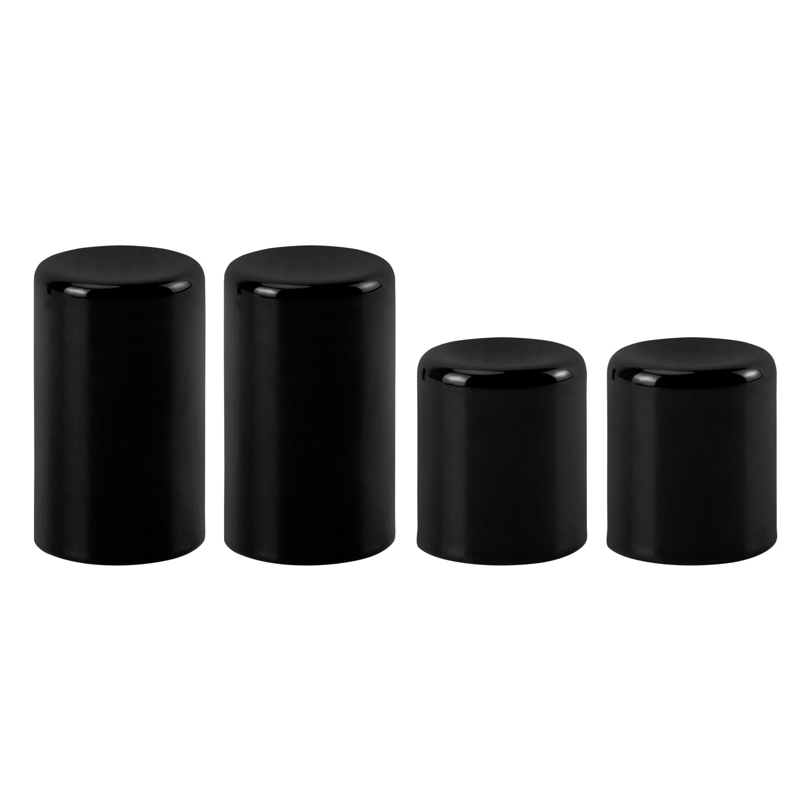 4x Black Docking Hardware Magnet Point Covers Caps For Harley 2009-2025 Touring