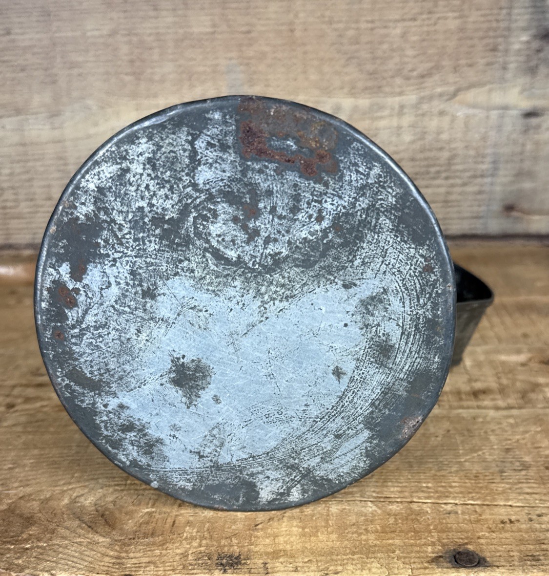 Early Antique Tin Pitcher Tinsmith Made Primitive Pitcher