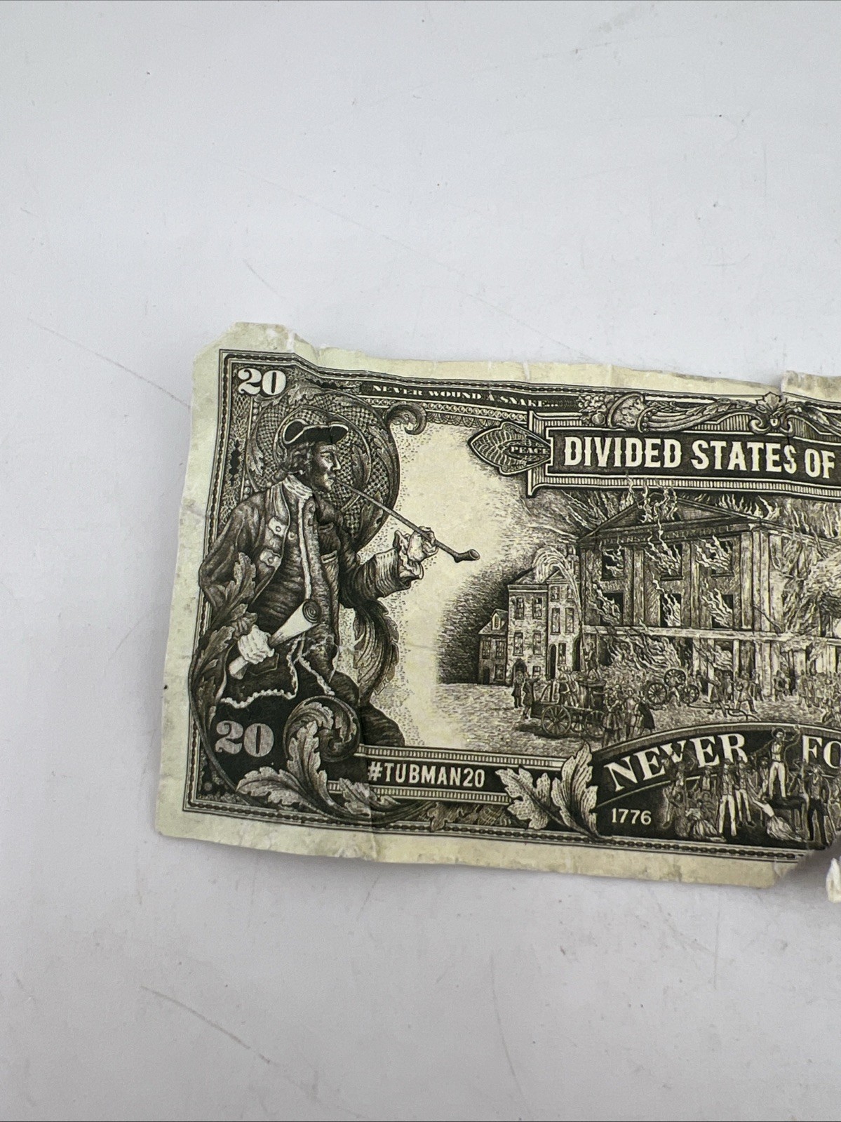 Harriet Tubman Divided States Of America Twenty like Dollar Bill Paper Note READ