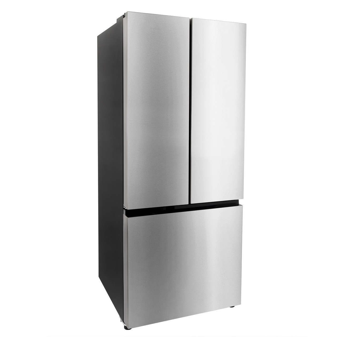 RecPro RV Refrigerator Stainless Steel | 16 Cubic Feet | 12-Volt | French Style
