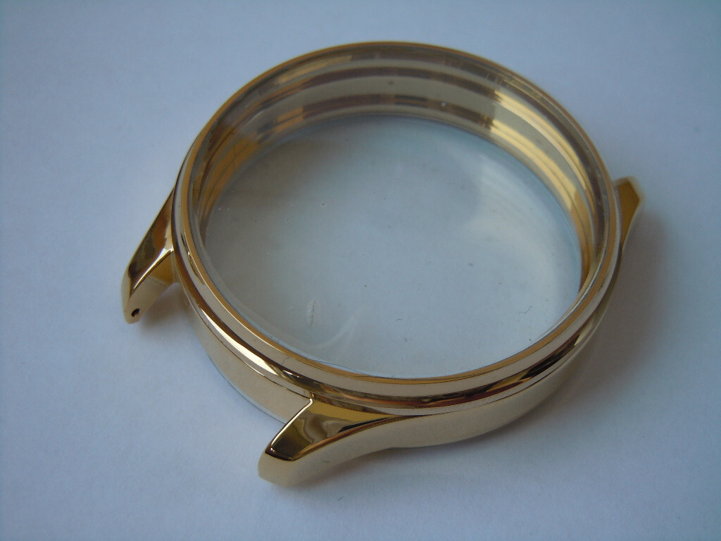 YELLOW ALLOYS CASE FOR POCKET WATCH MOVEMENTS 16s-22mm band size