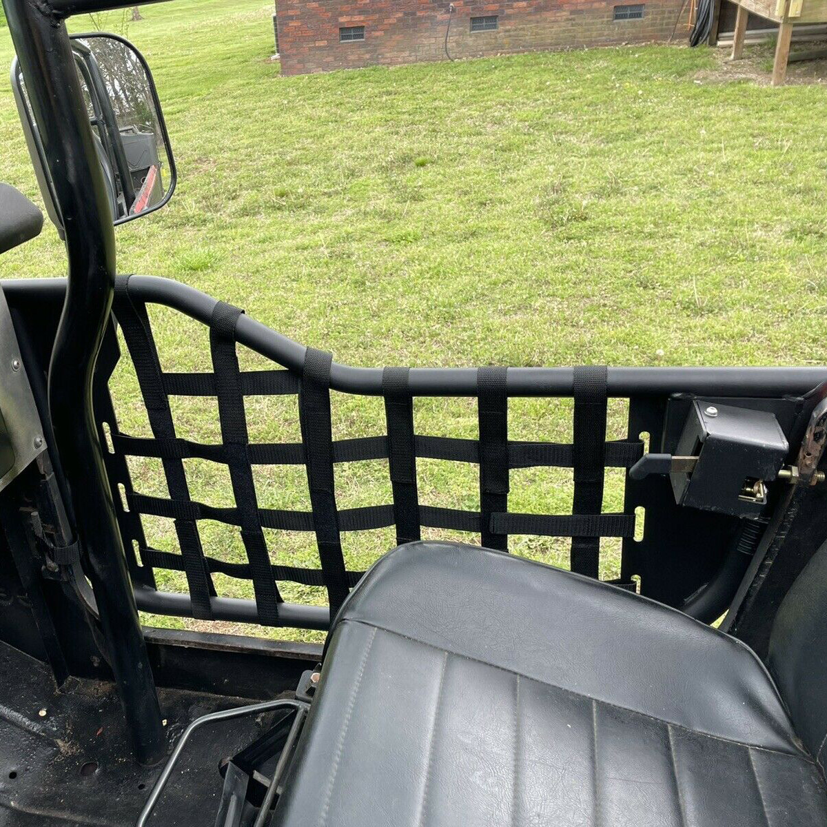 Black Tubular Trail Door With Side Mirror For 1976-1995 Jeep CJ7/YJ Wrangler 2DR