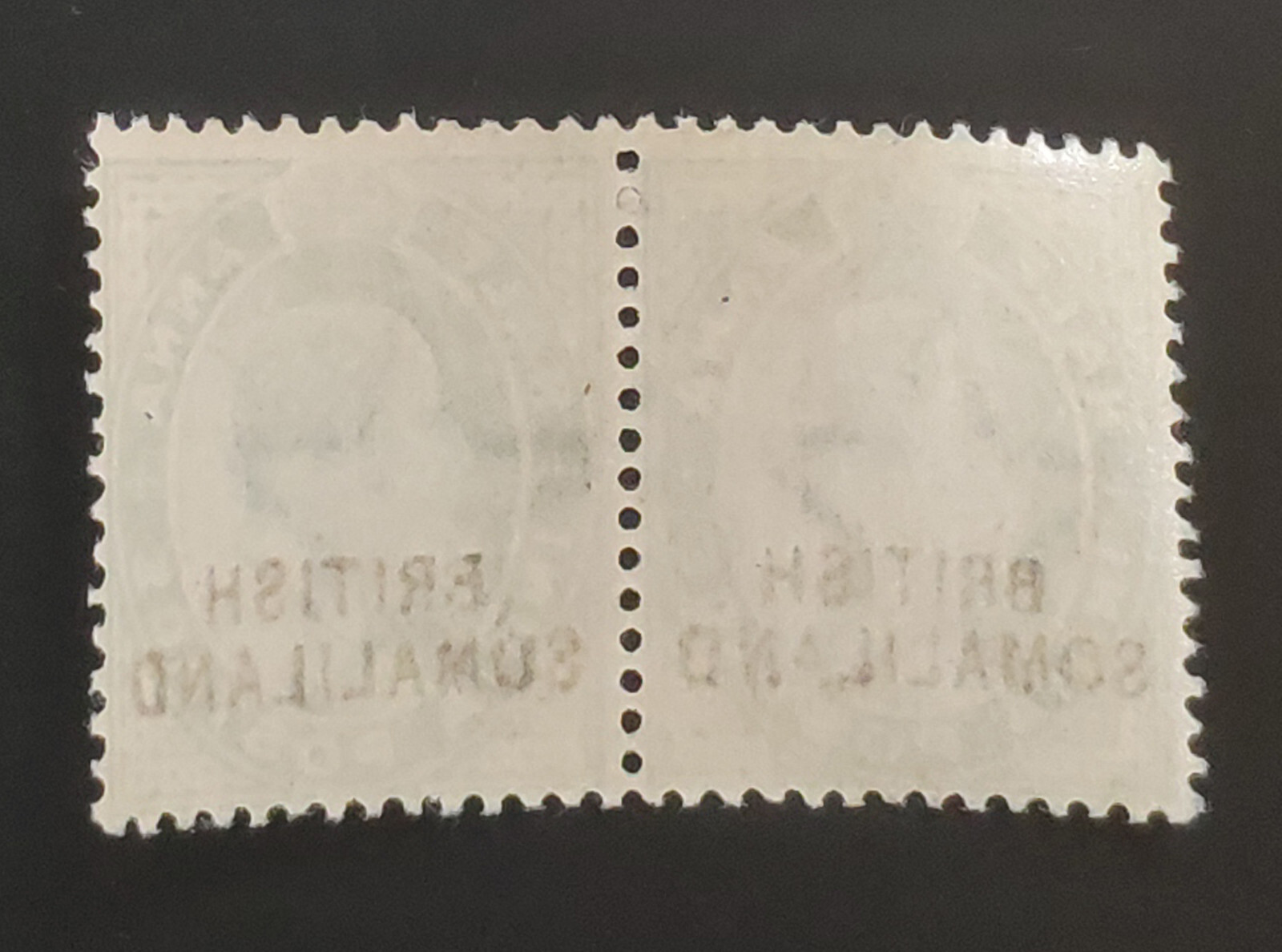BRITISH SOMALILAND 1903. ED 7th. ERROR! ½a with "SUMALILAND" ovpt in pair. MUH.