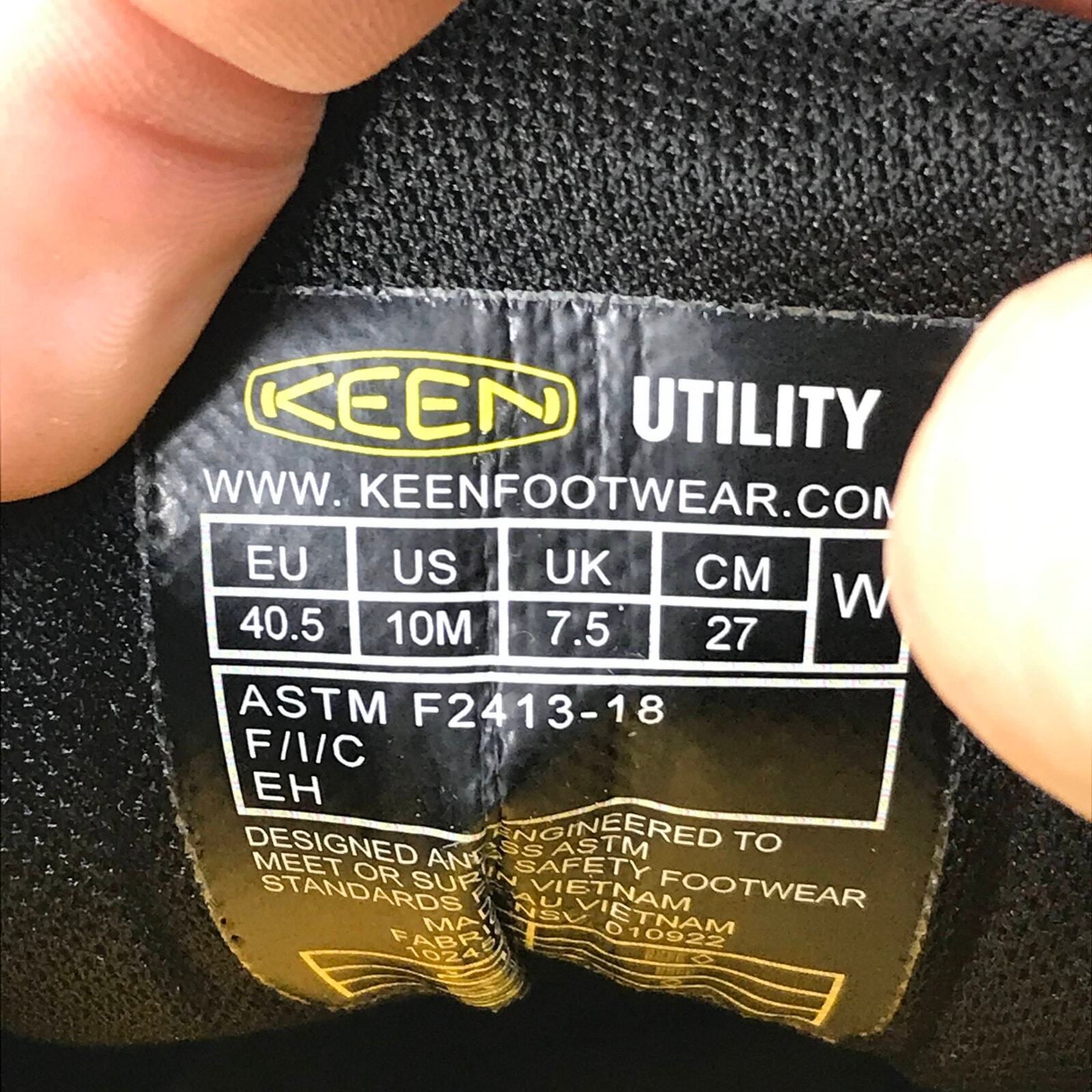 Keen Vista Energy Comp Toe Work Shoes Womens 10 M Black Mesh Lace Up Low Top