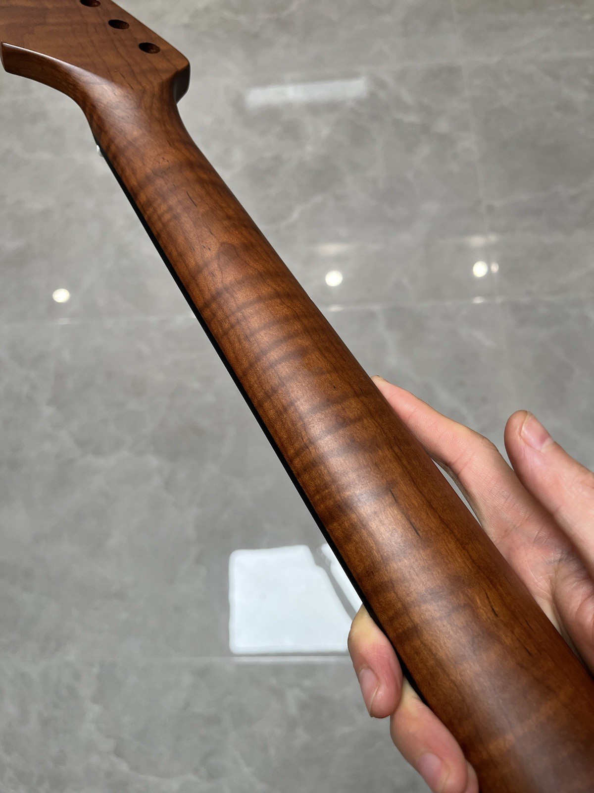 NEW Stainless Jumbo Frets Ebony 22frets Roasted Flame Maple electric guitar neck