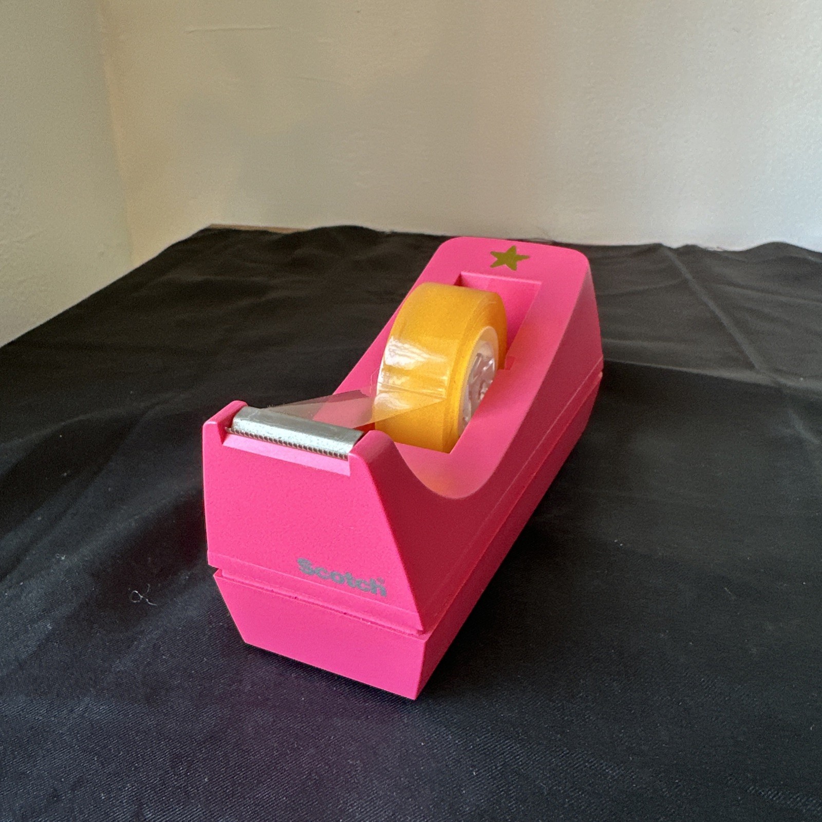 Vintage Scotch Tape Desk Dispenser Carnation Pink Weighted C-38 3M y2k office