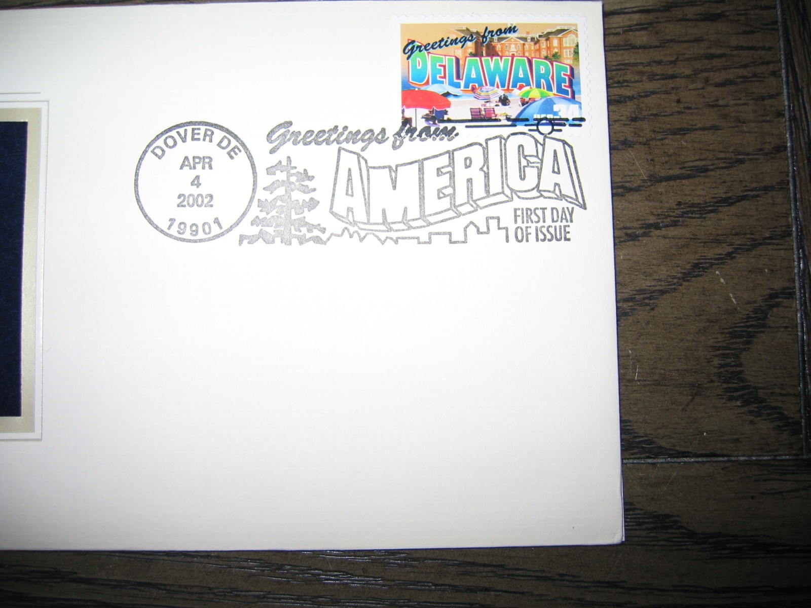 2002 DELAWARE Greetings From America replica Gold Stamp Golden Cover