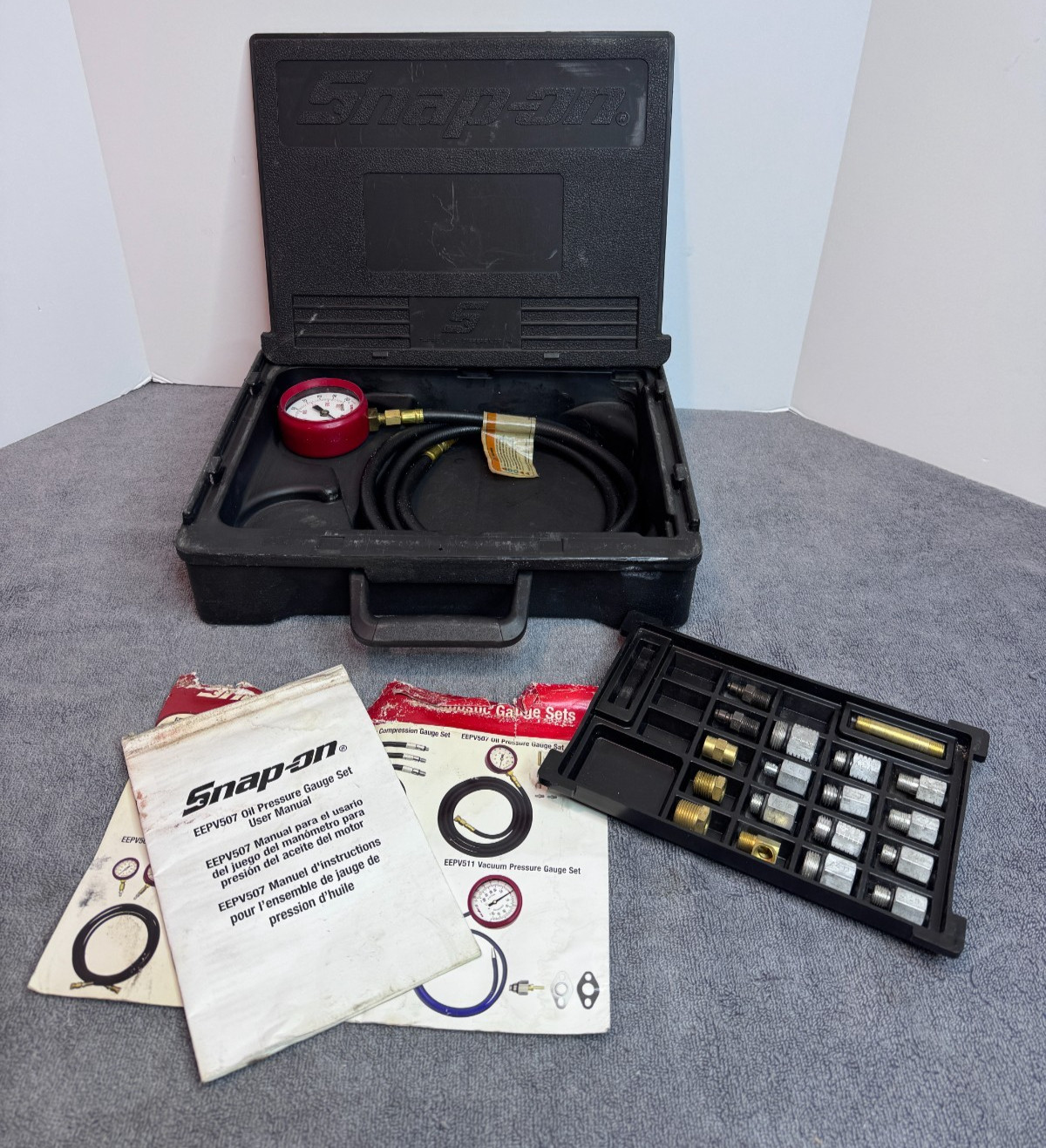 Used Snap-on EEPV507 Oil Pressure Gauge Set with Free Shipping