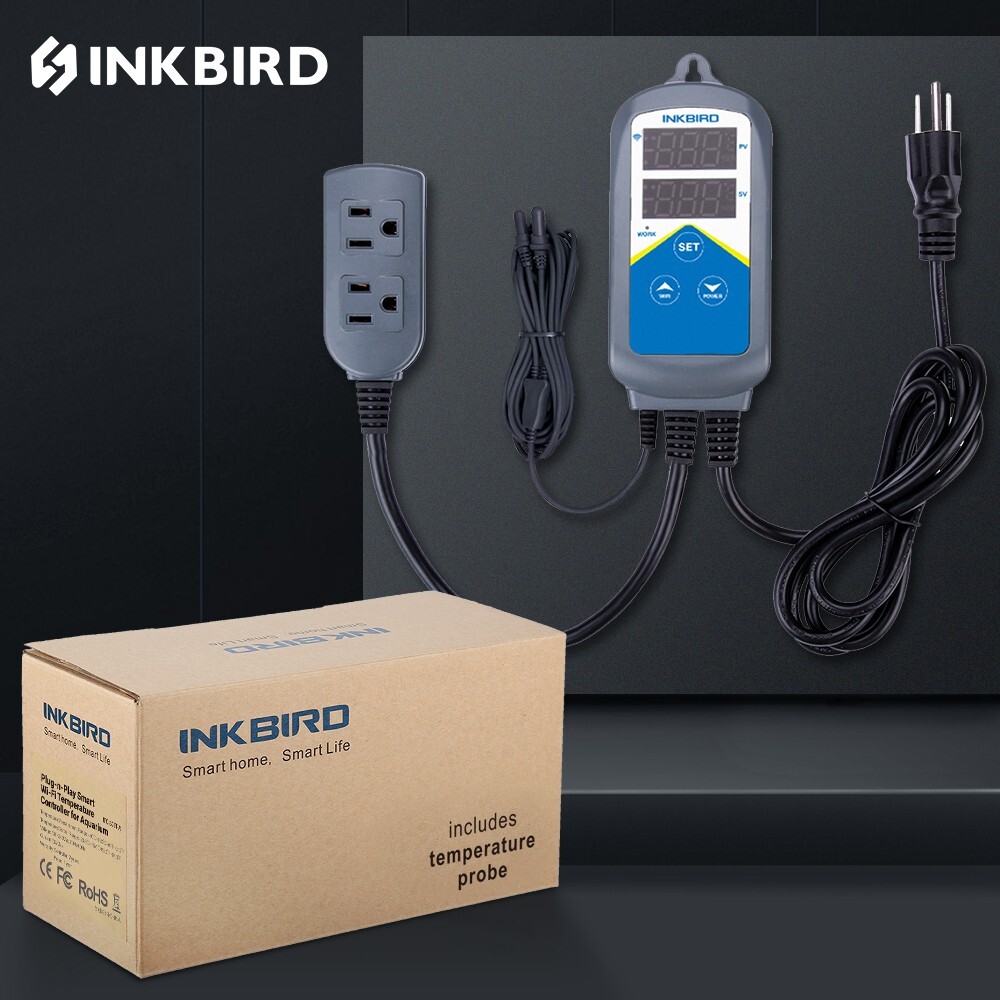 Inkbird Prewire WIFI Temperature Controller Thermostat ITC-306A Heat 2 Probe APP