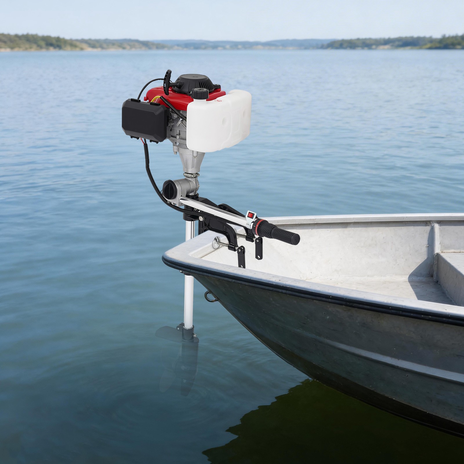 HANGKAI 53.2 cc 4HP 4-Stroke Outboard Engine Boat Motor w/ Air Cooling System