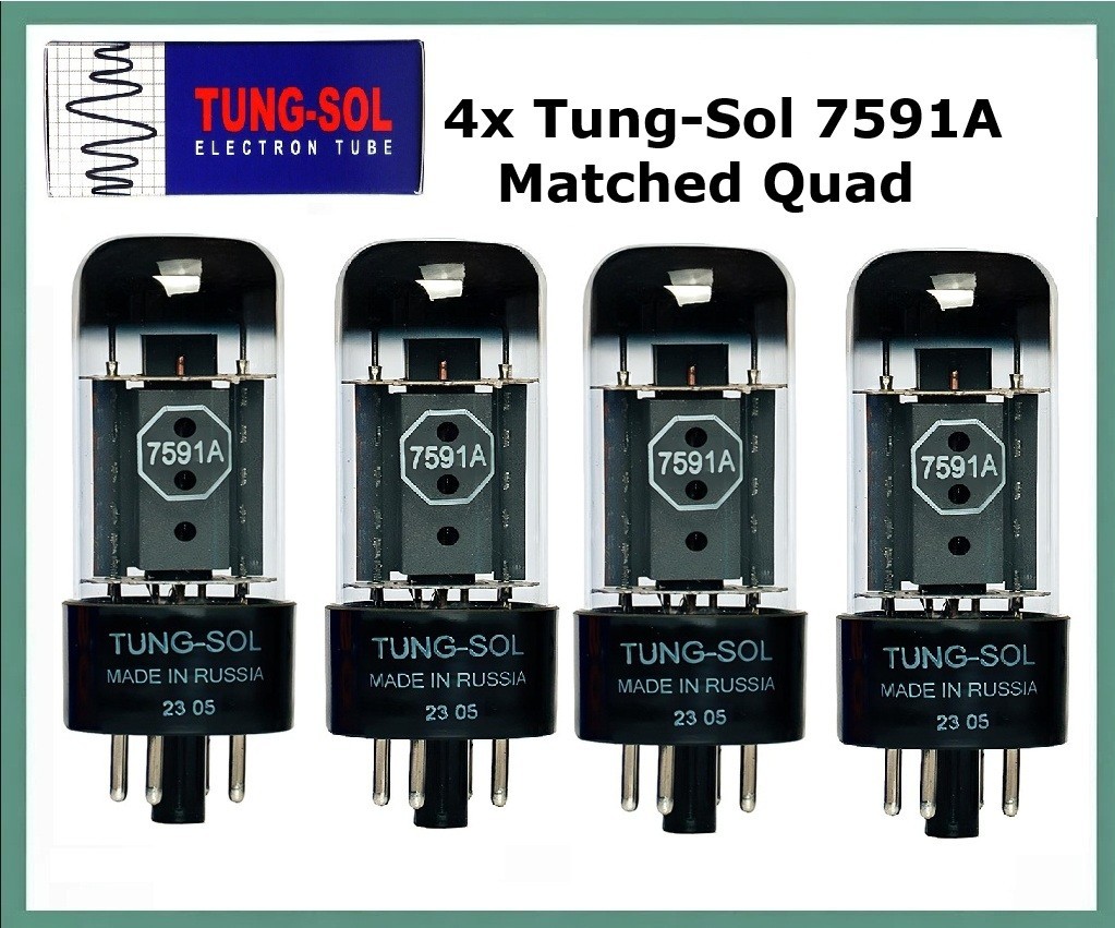 New 4x Tung-Sol 7591A | Matched Quad / Quartet / Four | Power Tubes | Free Ship