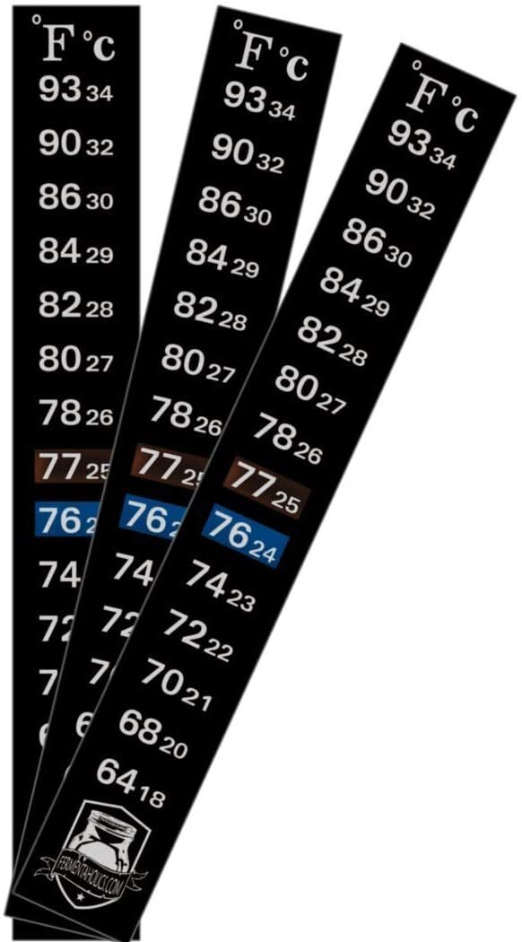 Adhesive Temperature Strip, 64-94F - 3-pk