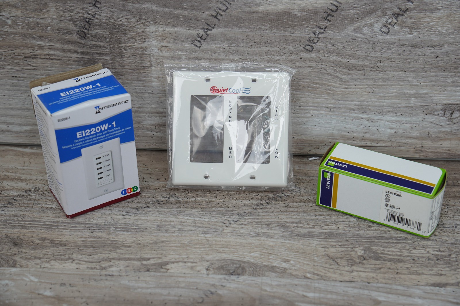 NEW QuietCool Combo 3 Speed Control Switch & 8 Hour Timer with 2-Gang Wall Plate