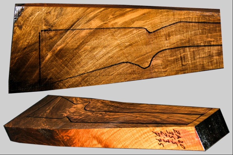 Turkish walnut rifle gun stock blank za20