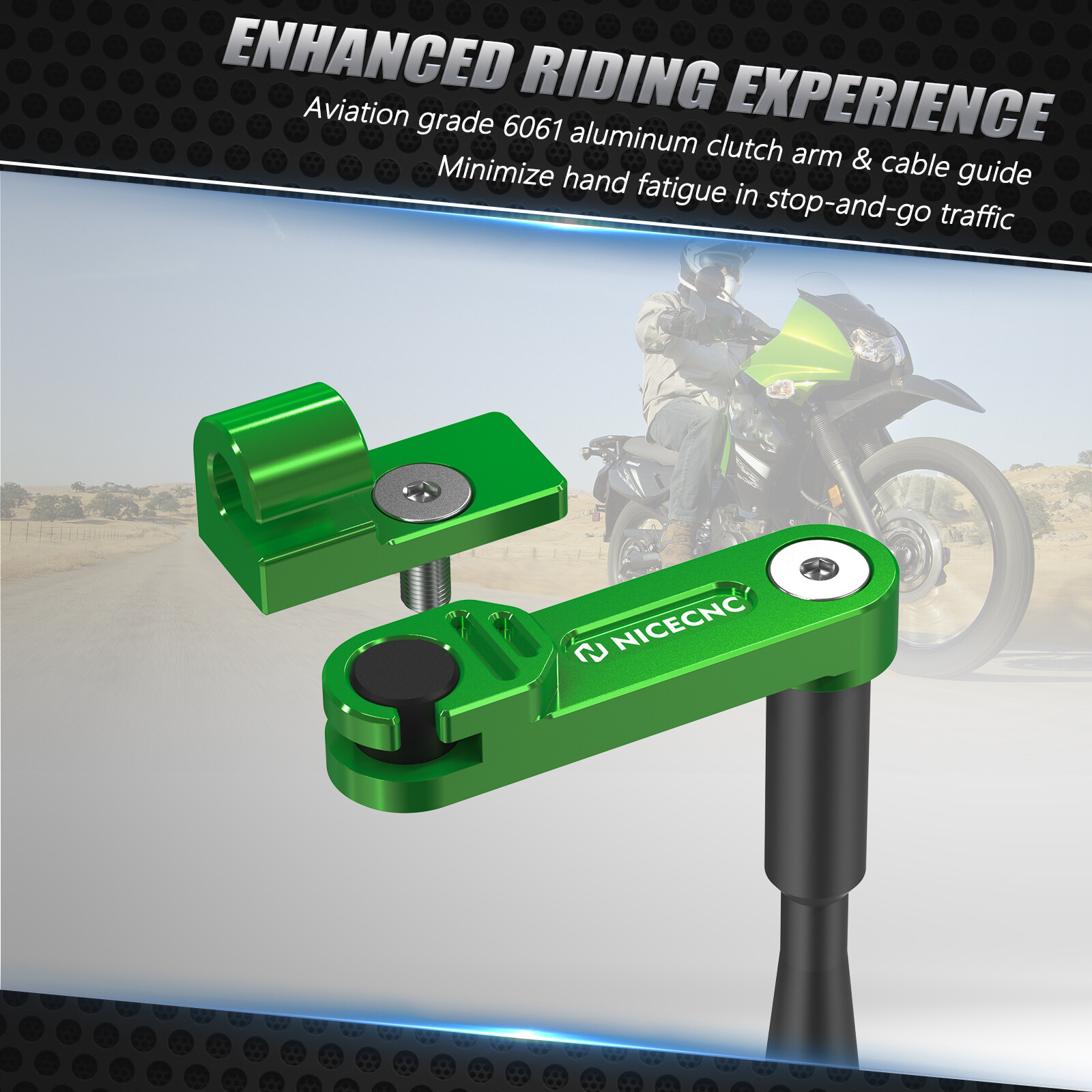 Aluminium Motorcycle One Finger Clutch Arm For Kawasaki KLR650 KLR 650 2008-2024