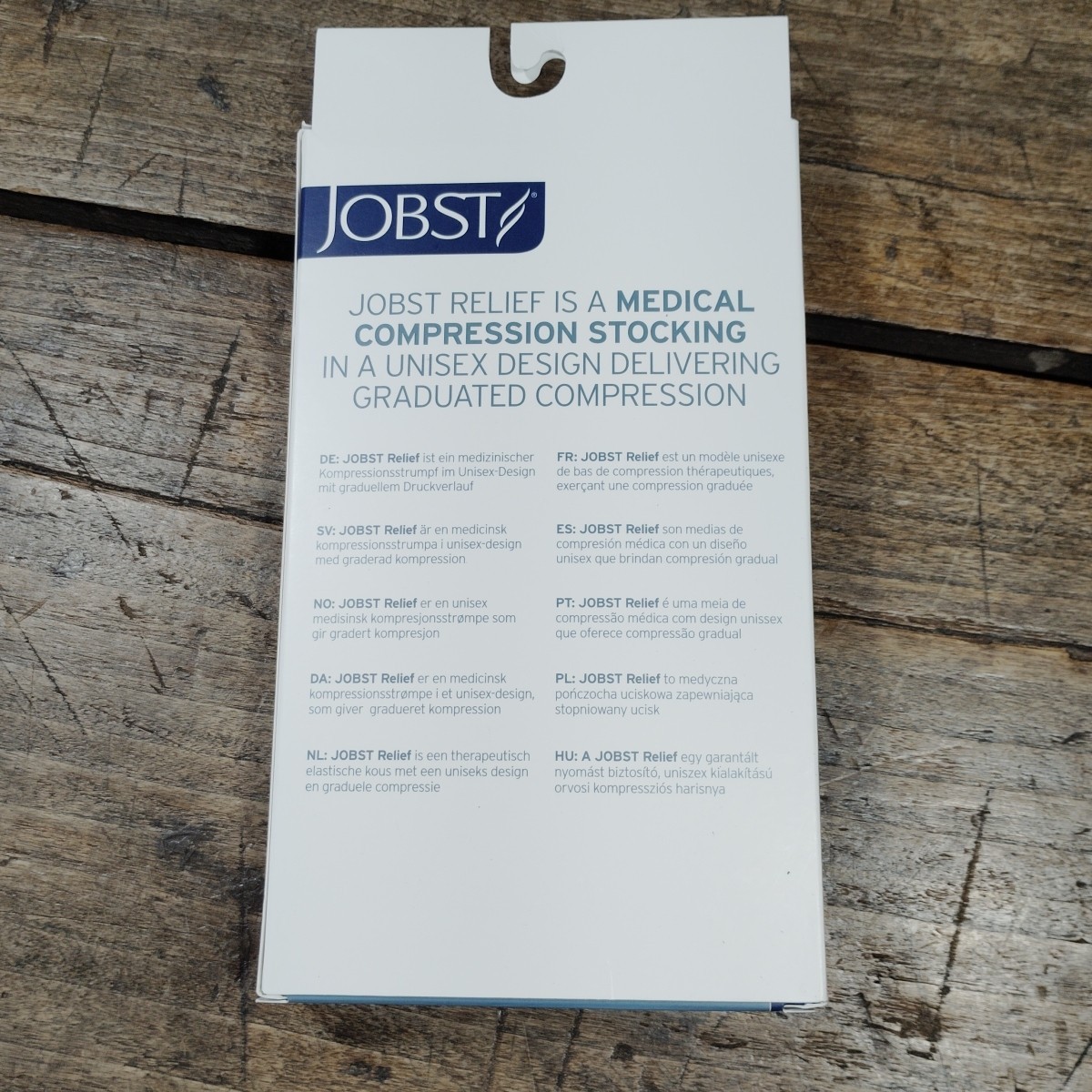 JOBST Relief Compression Stockings MED 15-20 mmHg Black Knee CT Closed Toe NEW