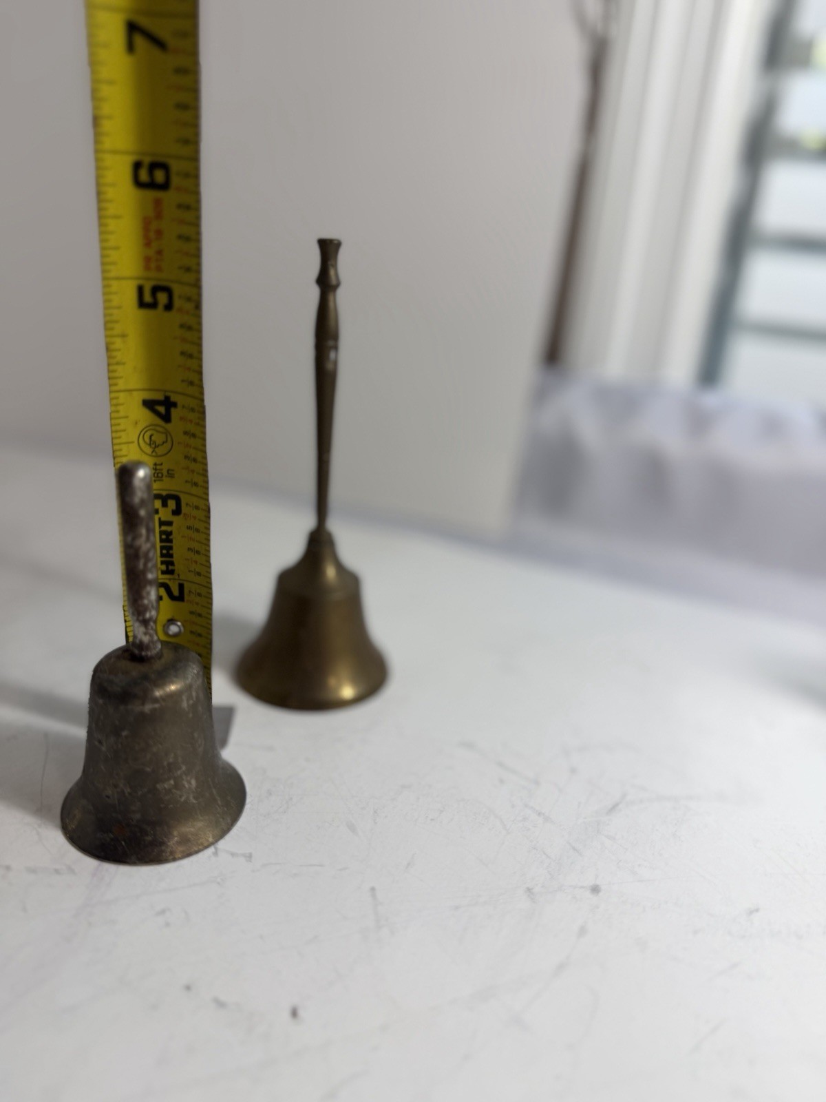 Vintage Brass Bell Lot 8pcs Mixed Decor Apple Figurine Lady MCM Metal