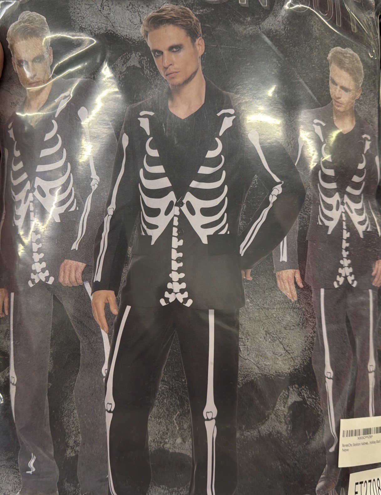 ReneeCho Adult Skeleton Suit Costume - Size: XL Adult