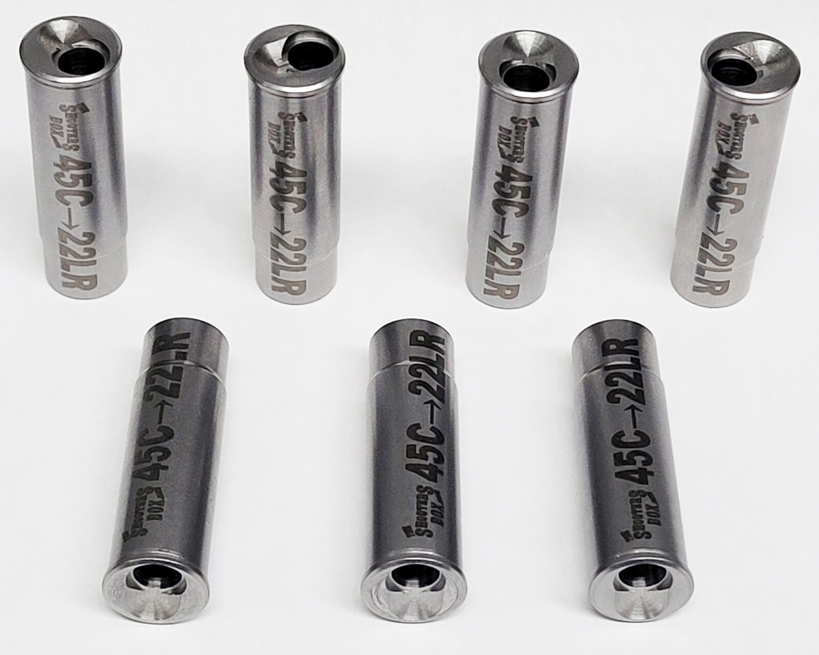 45 COLT/454 CASULL/460S&W to .22LR - Chamber Reducer/Adapter - Set of 7 USA MADE