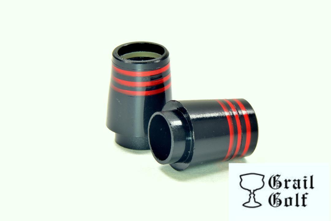 GRAIL GOLF ULTRA-PREM BLK COLLAR IRON FERRULES .355 .63" .550OD 3 RED RINGS LOT