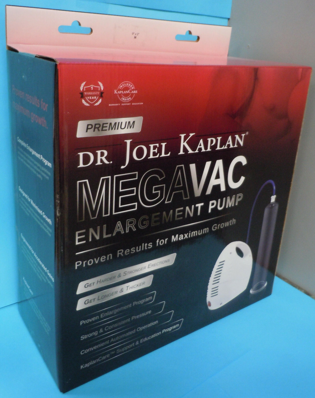 ~ Megavac Electric Penis Enlargement Pump ~ Dr Joel Kaplan ~ Medium Size 9"x2" ~
