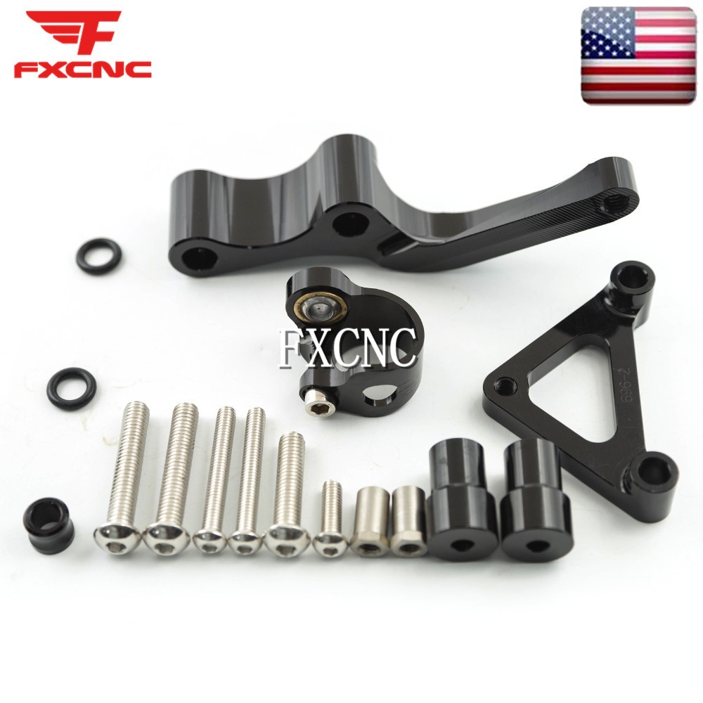 Steering Damper Stabilizer & Mount Bracket Kit Shock Set For Ducati Monster 696