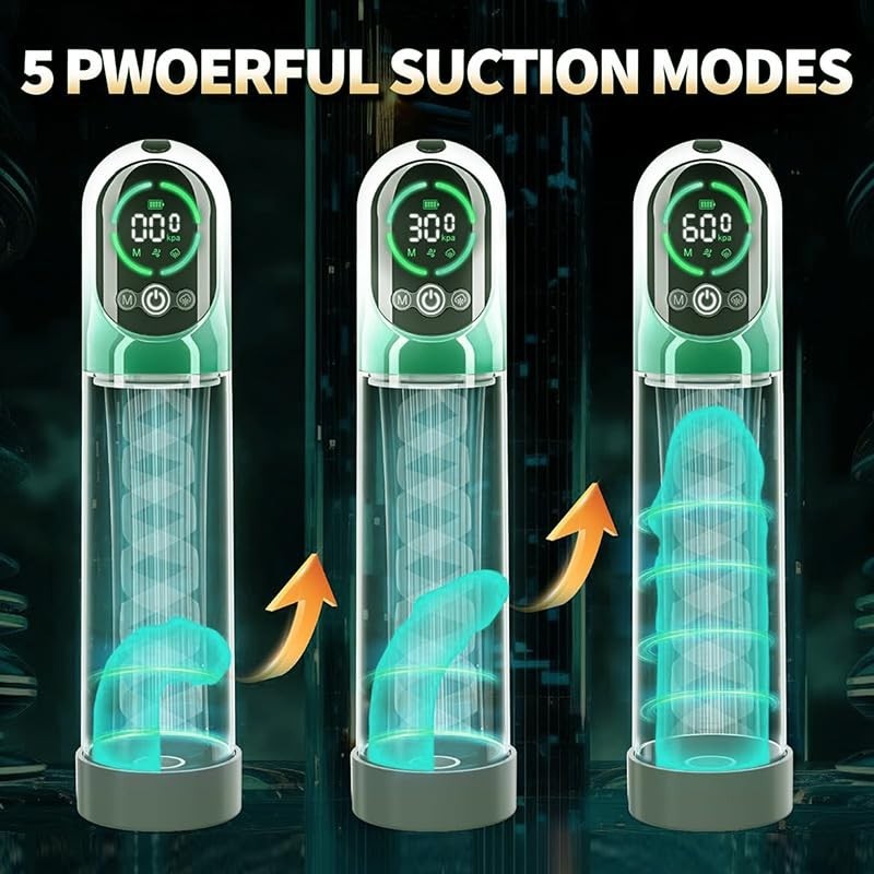 Vacuum Electric Penis Pump Digital rechargeable Male Men Penis Enlarger Growth