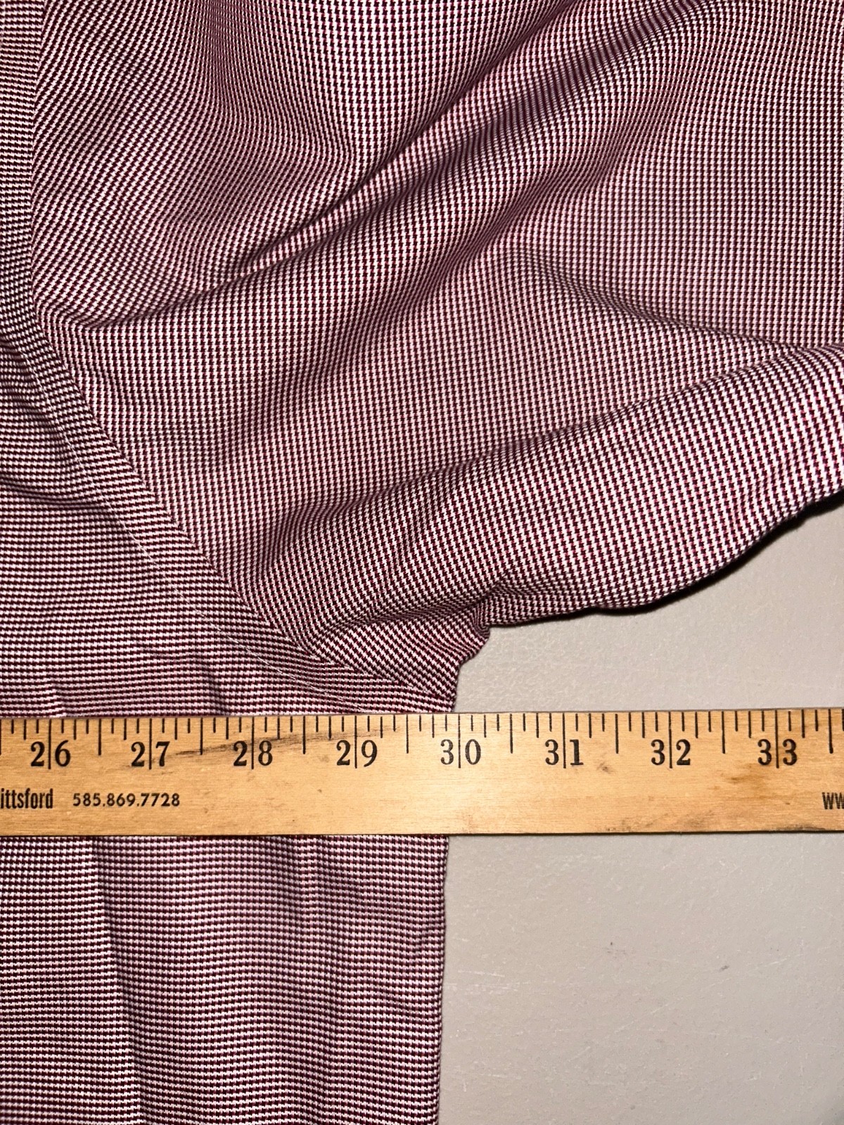 NWT's Roundtree Yorke Gold Label Dobby Red 19 36/37 Big Dress Shirt