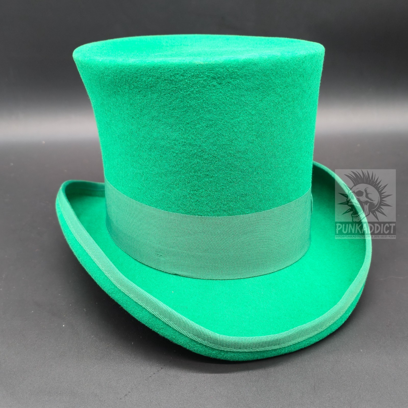 Black Top Hat Wool Felt Victorian Slash Mad Hatter Steampunk Rock Star USA