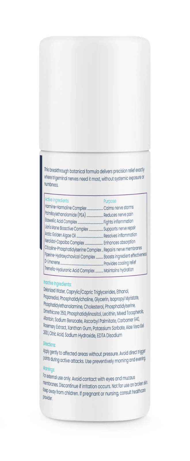 Trigeminal Neuralgia Treatment Roll-On | Nerve Pain Relief | 10 Active Compounds