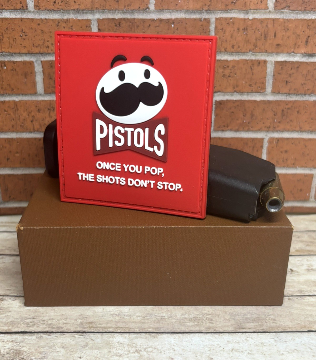 Tactical PVC Patch, Morale Pistols Gun, Hook Backed Military Funny Meme Patch