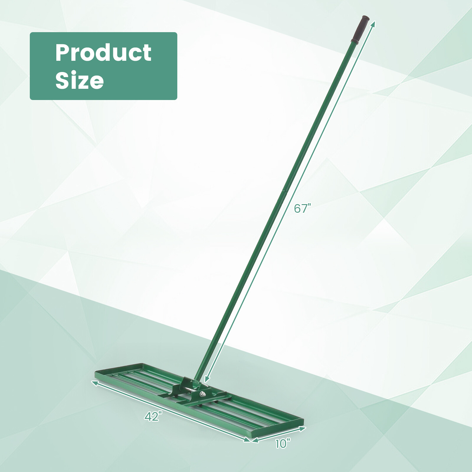 Lawn Leveling Rake 42" x 10" Heavy Duty Level Lawn Tool for Garden Golf Course