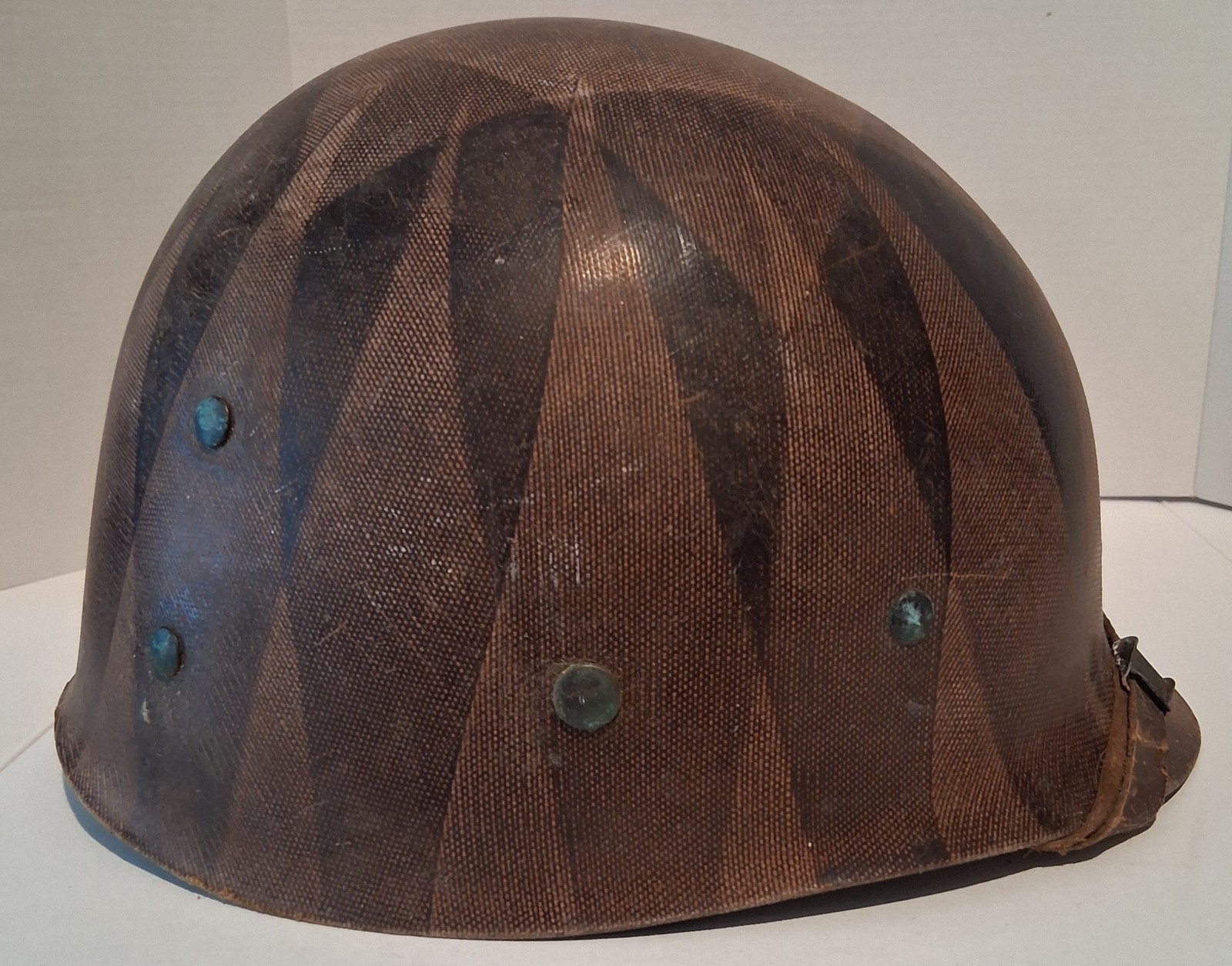 US Army M-1 Combat Helmet Liner Brown Military 1950s Korean War Era Vintage Old