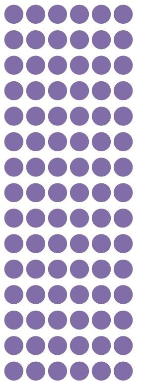 1/2" Lavende Dots Round Vinyl Color Coded Inventory Label Stickers Half Inch Dot