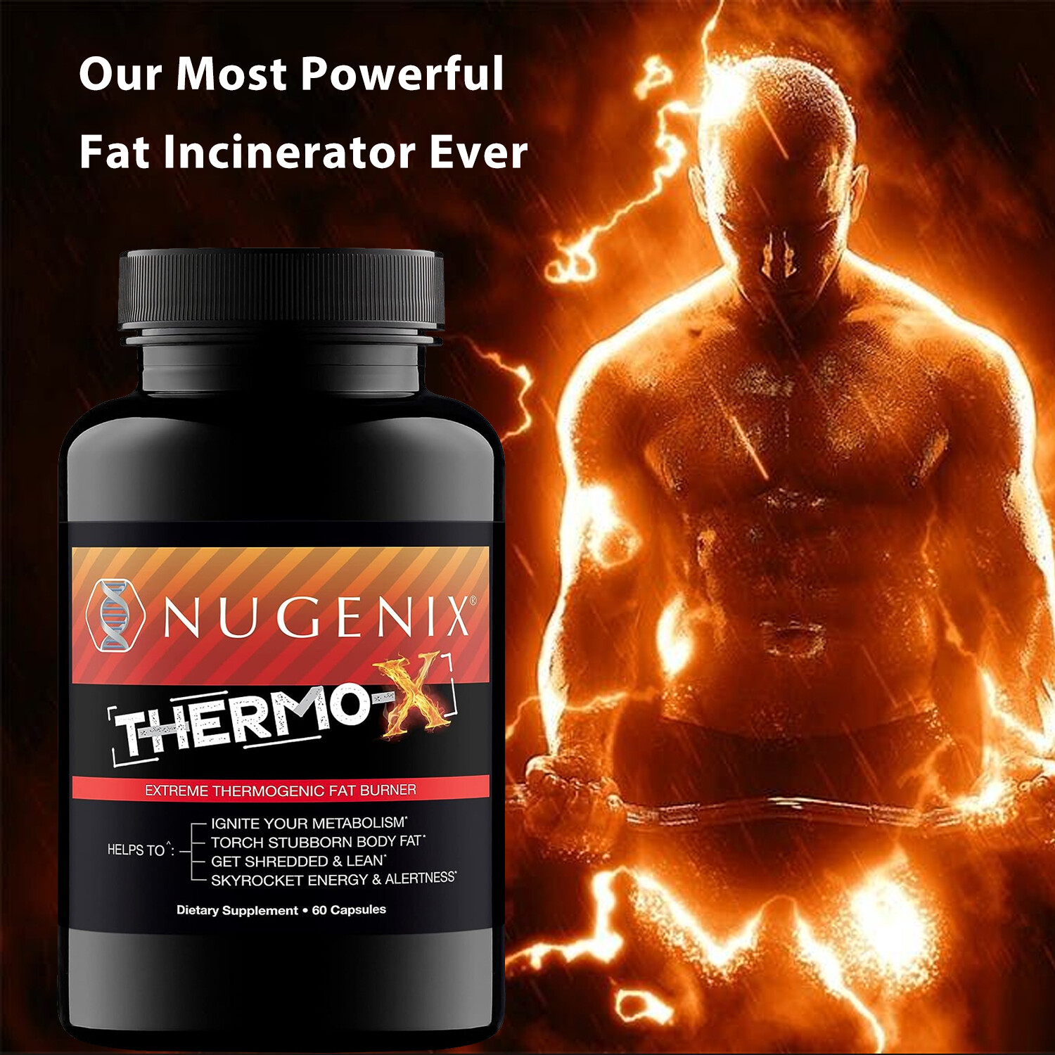 NUGENIX THERMO-X - Metabolic Accelerator, Men's Thermo Fat Burner, Weight Loss