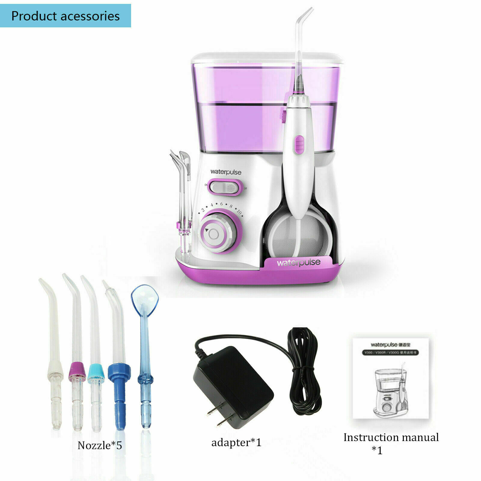 Electric Water Flosser Jet Portable Oral Irrigator Tooth Cleaner Floss Picks