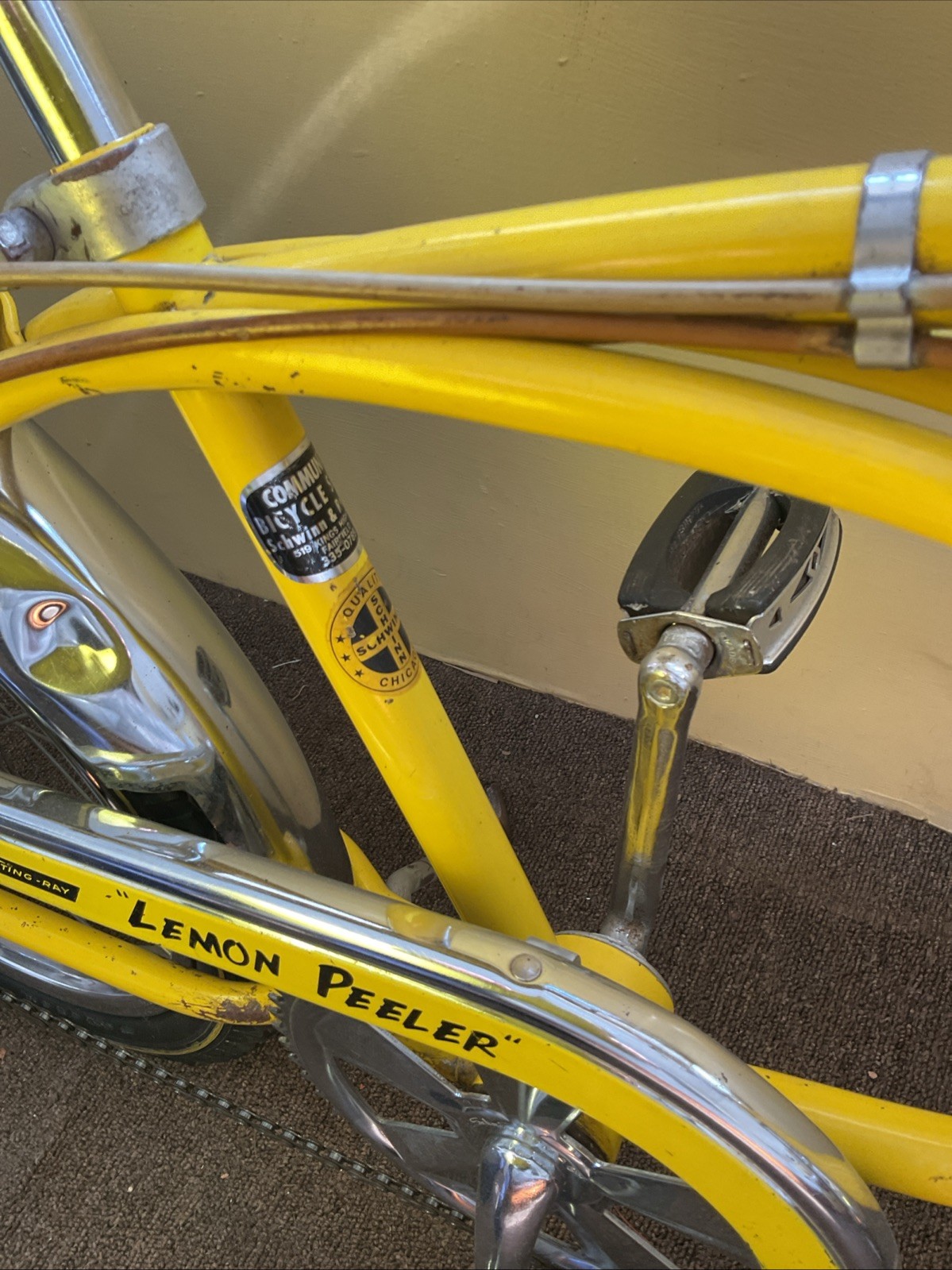 Vintage Aug 1969 Schwinn Stingray Krate Lemon Peeler Muscle bike 5 Speed