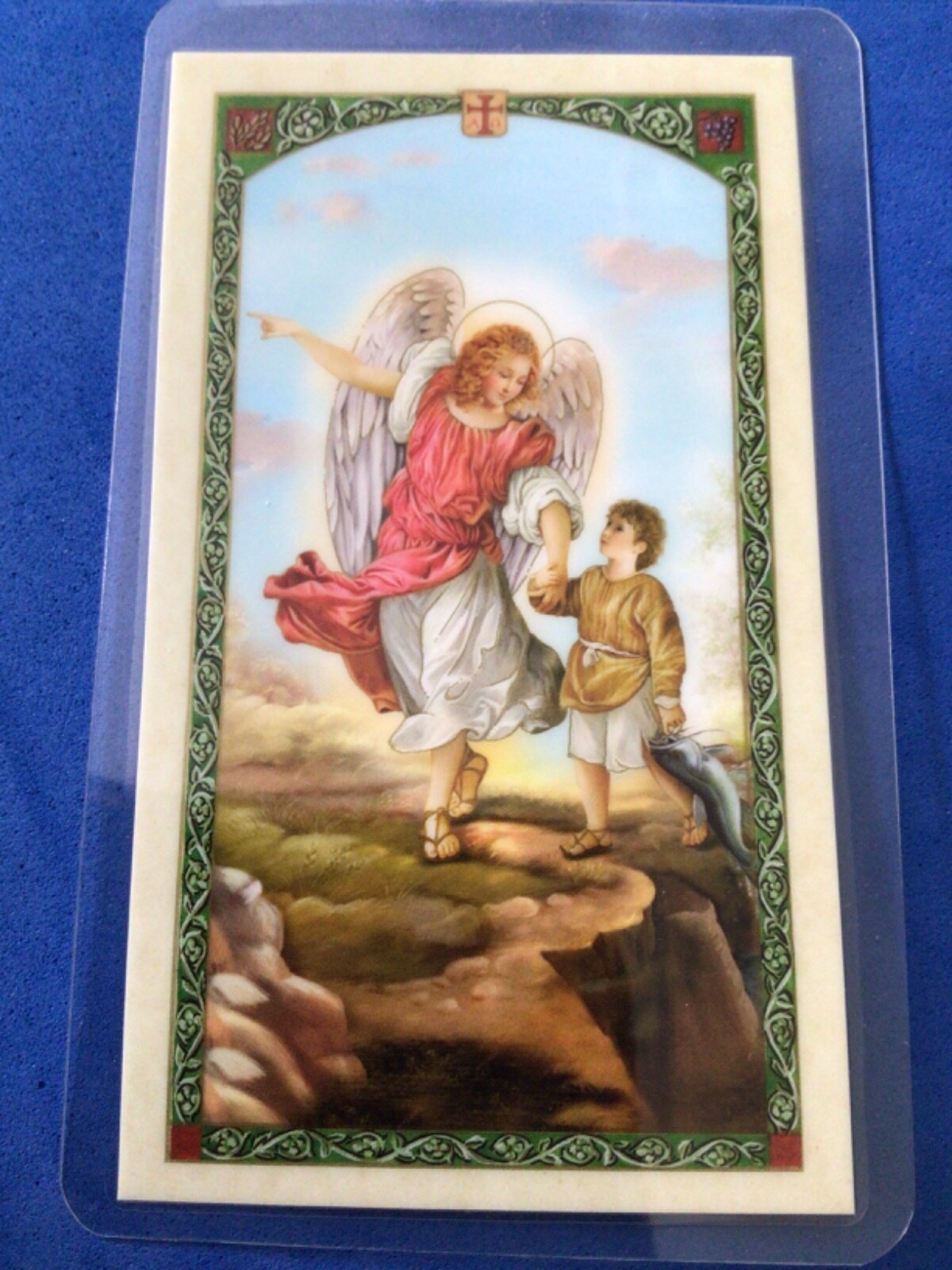 7 Archangels laminated HOLY CARDS Saint Michael Raphael Gabriel Uriel Barachiel