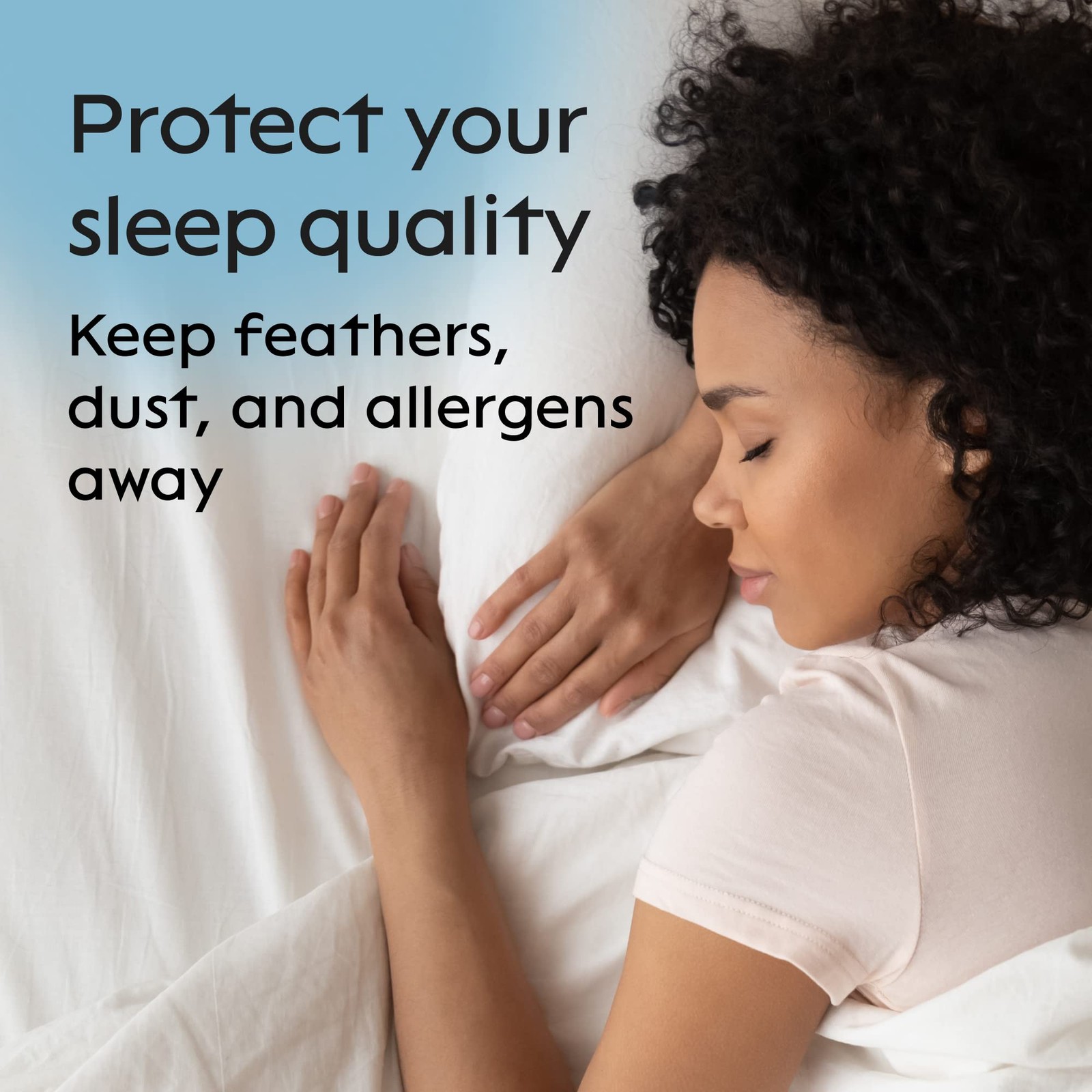 Premium 4 Pack Pillow Protectors with Zipper, Premium Cotton Pick Size