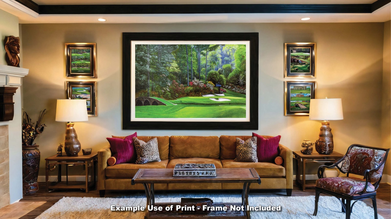 Augusta National Golf Hole 12 Golden Bell Masters Amen Corner PGA Art Print Ri4