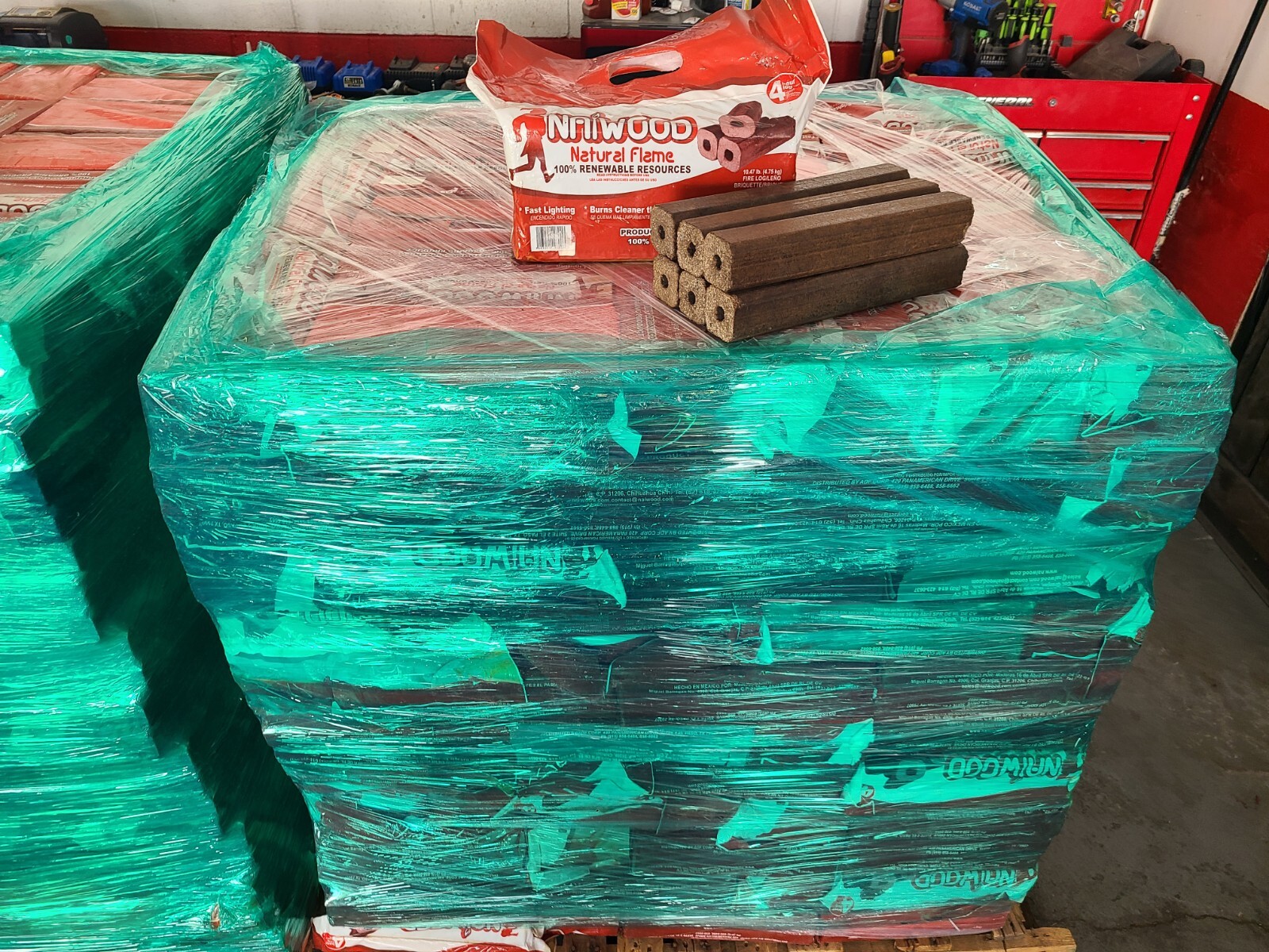 Pallets Of 100% Organic Firewood 2,282 Lbs Of Firewood 218. 10lbs a Bags