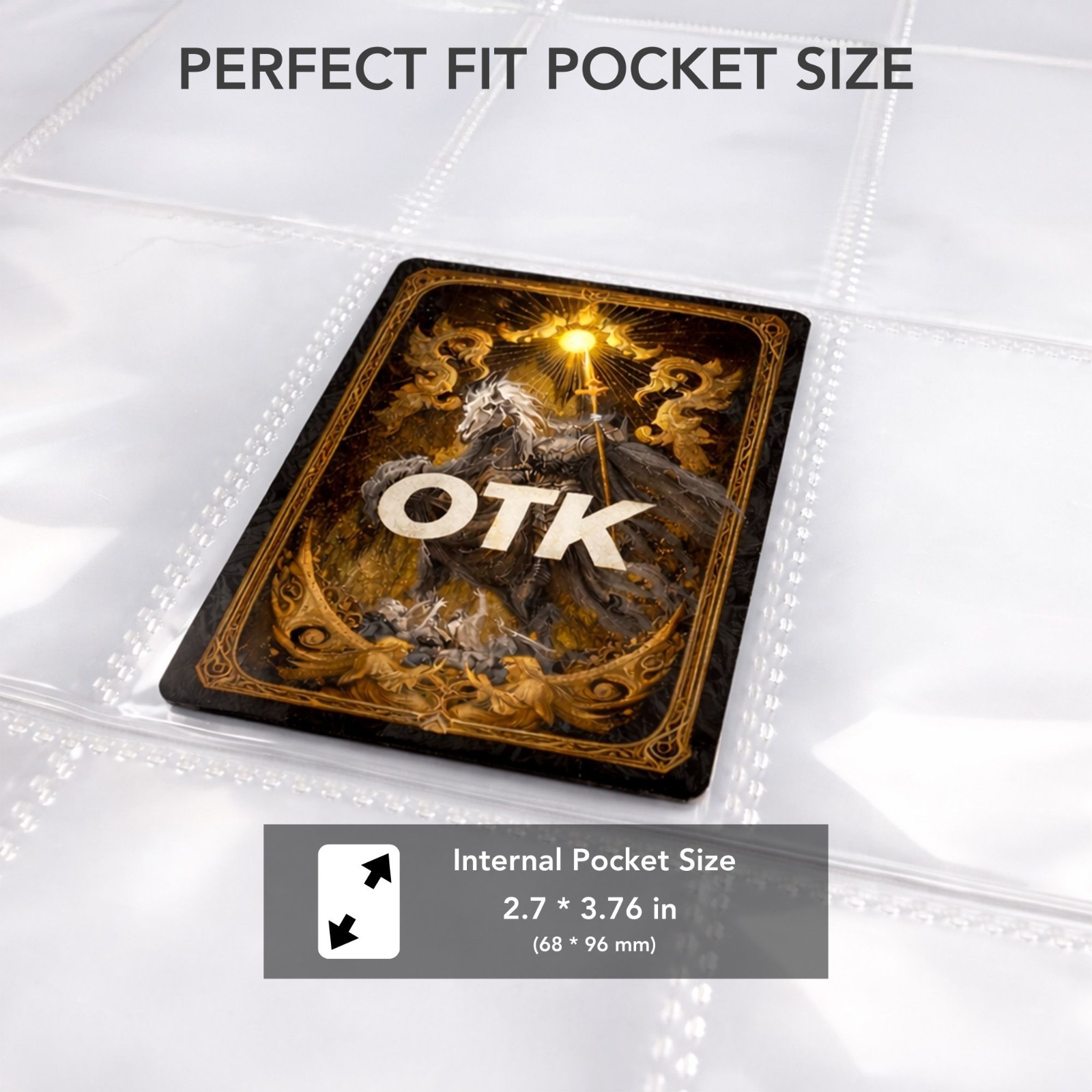 OTK Fireproof Trading Card Binder 720 Cards 3-Ring Expandable Album